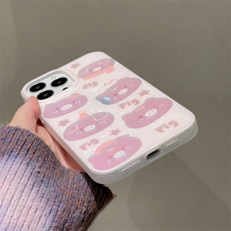 Cute Pig Laser iphone Case