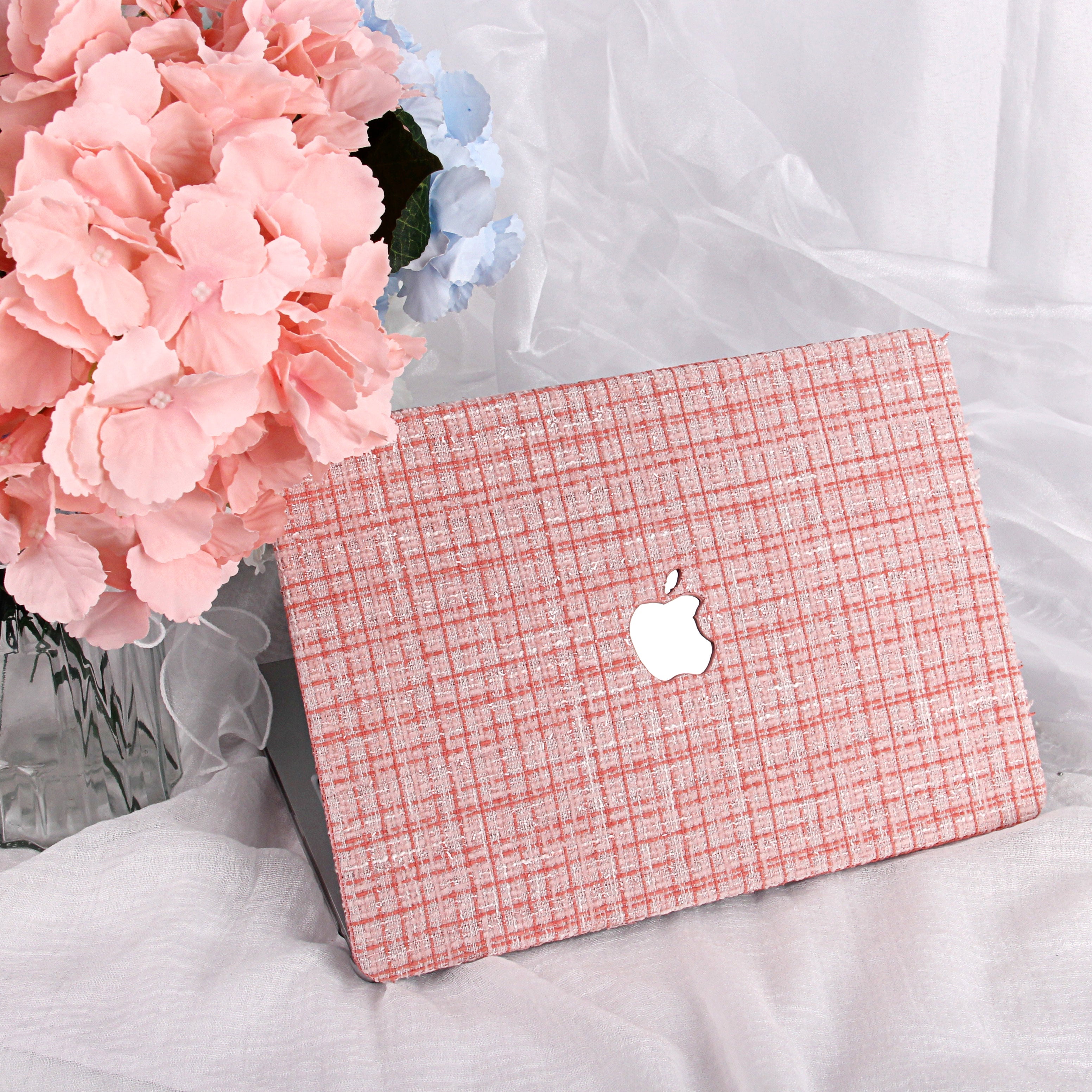 Woven Fiber Velvet Pink MacBook Case