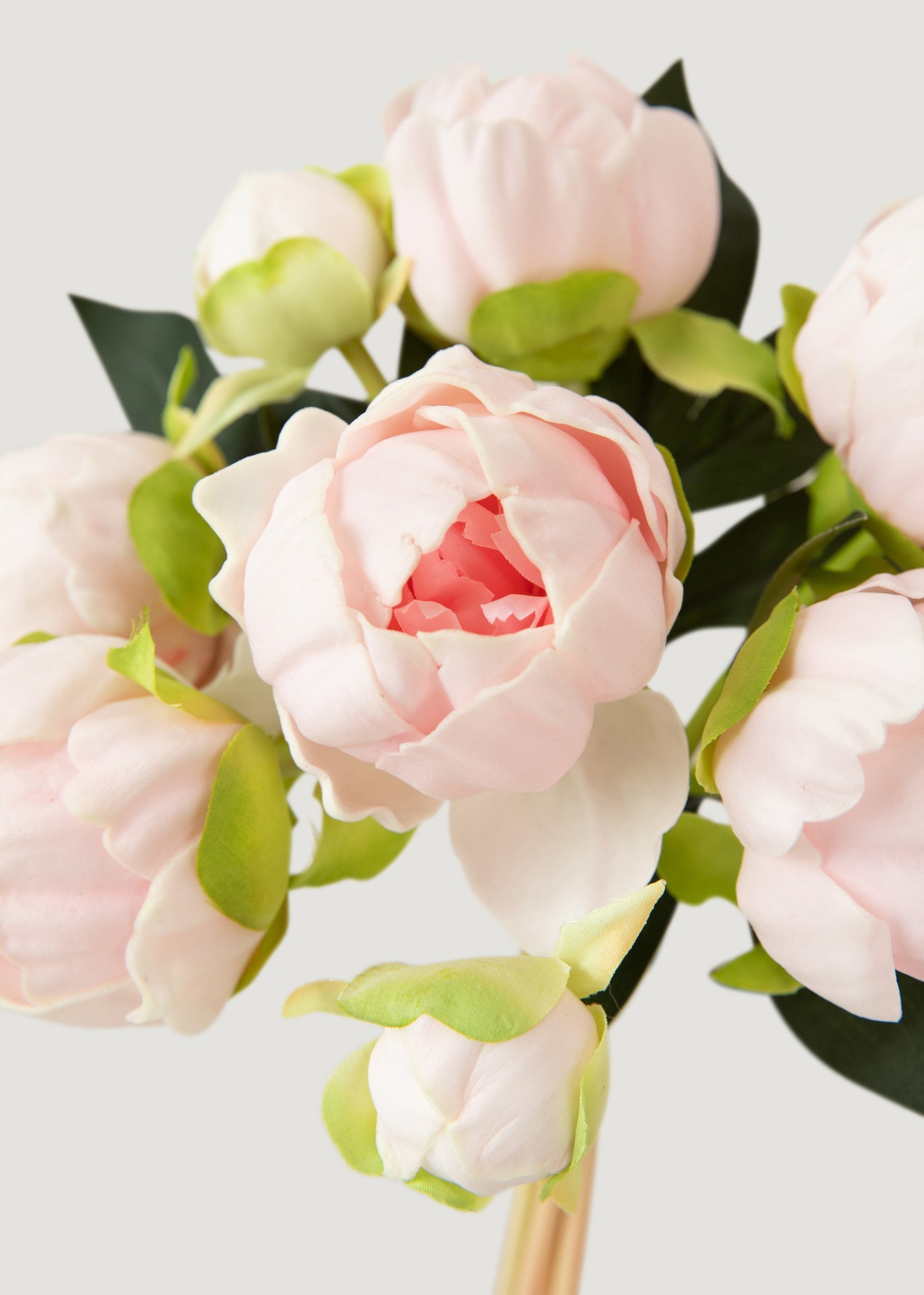 Case of 10 Pink Real Touch Peony Flower Bundles - 10.5"