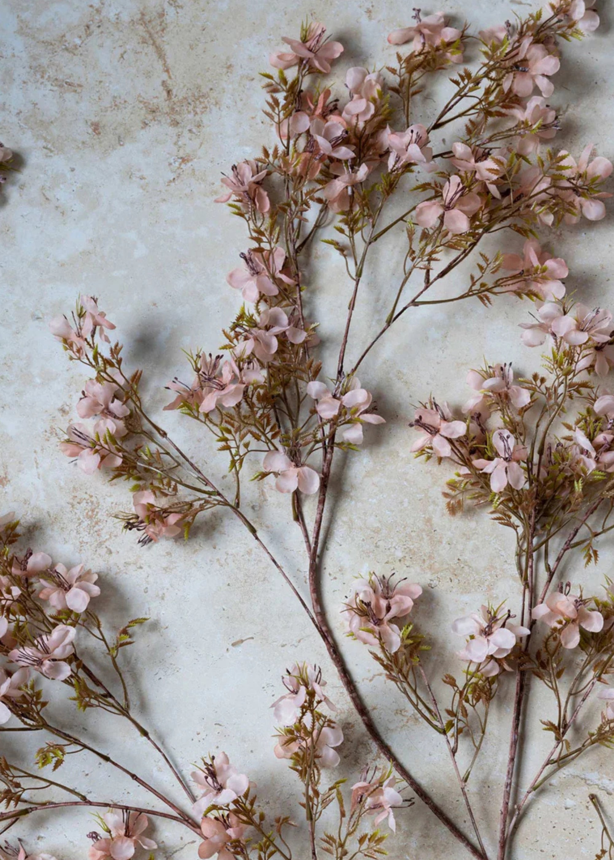 ピンクの人工プルナスの花の枝 - 41.25インチ