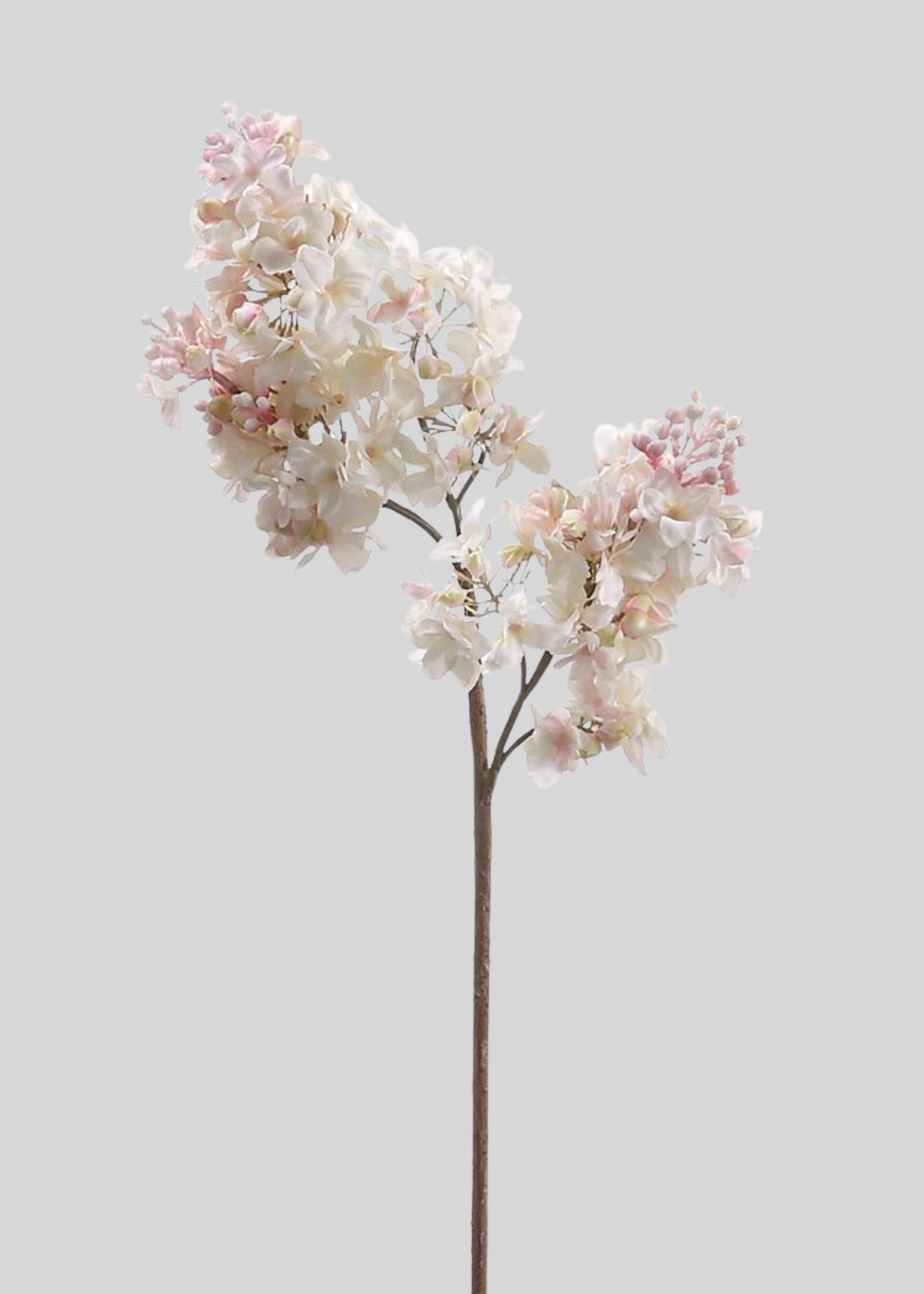 ピンククリーム色のライラックの造花 - 25インチ