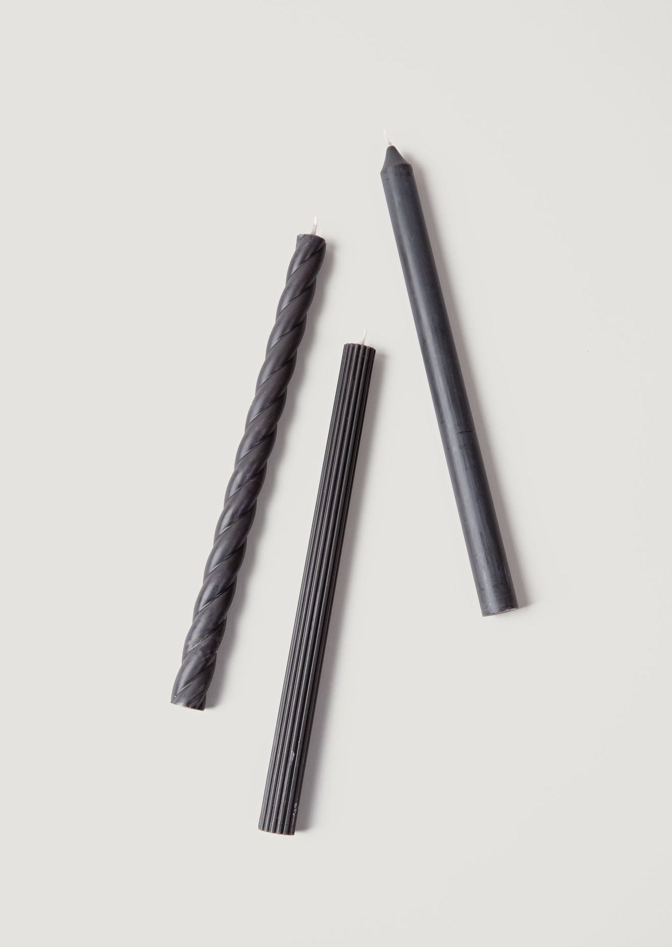 SABIGO テーパーキャンドル 3個パック ブラック - 11インチ - ラジアル テーパーキャンドル 3個パック ブラック - 11インチ
